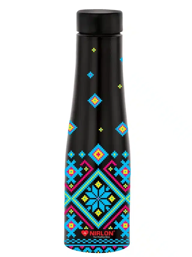 Stainless Steel Insulated Single Wall Water Bottle, Black, 1000 ml