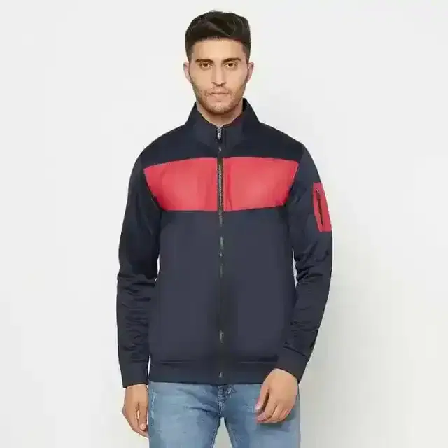 Glito Solid Full Sleeve Jacket For Mens (Blue, S) (Gj-2)