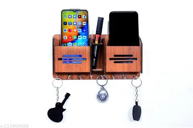 Wooden Key Holder, Brown