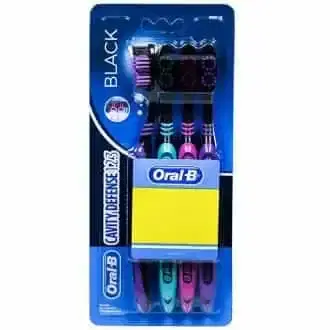 Oral B Cavity Defense 123 Soft Black Toothbrush (Pack Of 4)