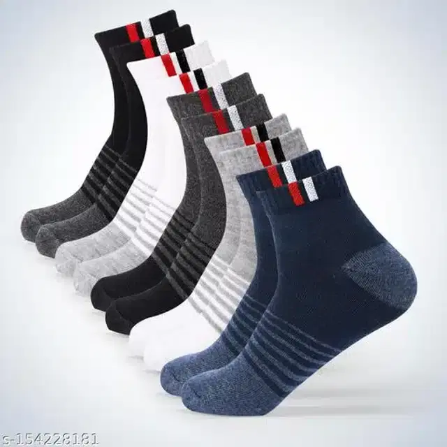 Polycotton Socks for Men, Set of 5 (Multicolor)