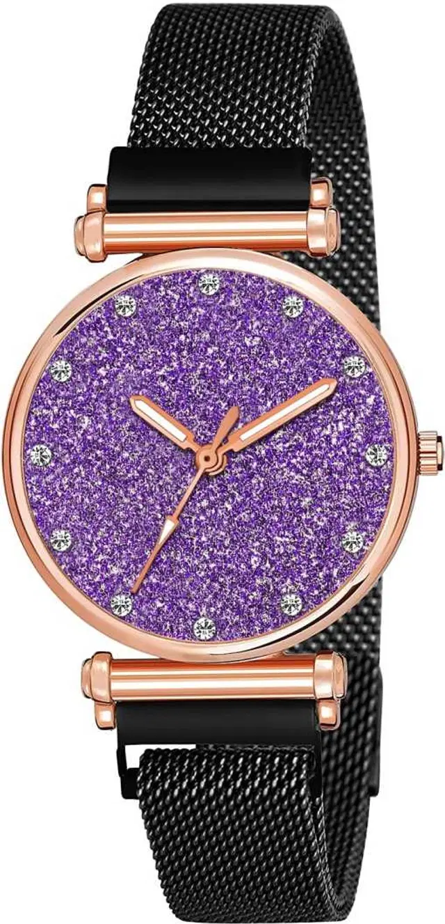 Metal Strap Analog Watch for Women & Girls (Multicolor)