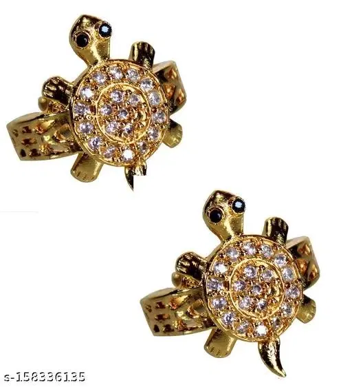 Premium Meru Ring Combo for Men, Pack of 2 (Gold, 25 kg)