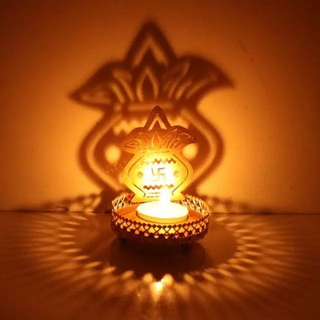 Heaven Decor Kalash Shadow Tealight Candle Holder, A047