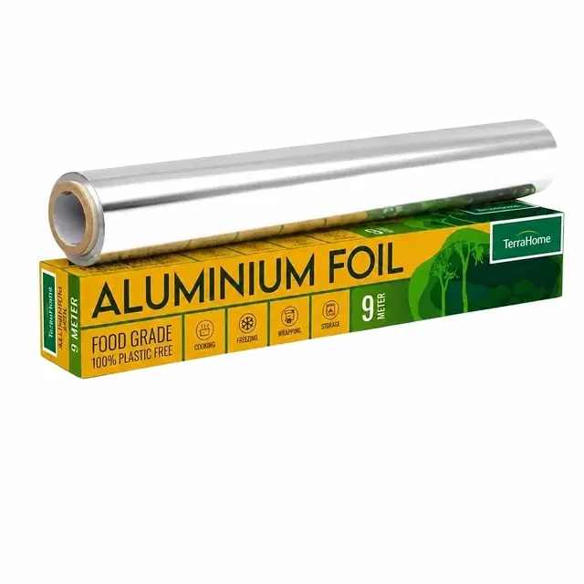 TerraHome Aluminium Foil 9m [With in-built Cutter]