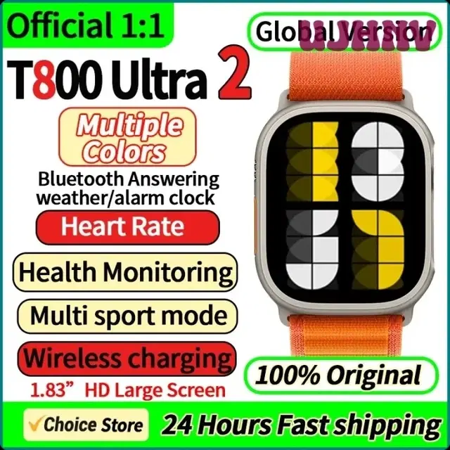 Silicone Strap S8 Ultra Smart Watch, Orange