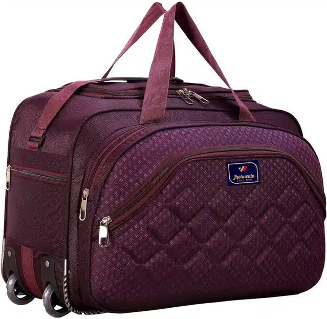 Polyester Traveling Luggage Bag with Wheels, Purple,61 L
