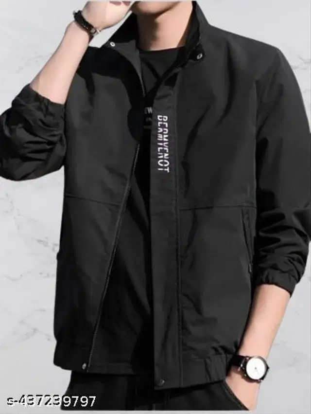 Nylon Jacket for Men (Black, M)