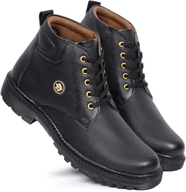 Leather Boots for Men (Brown, 9)