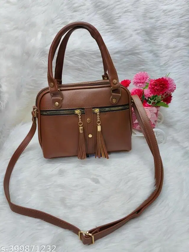 PU Sling Bag for Women (Brown)