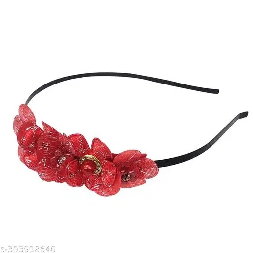 Myra Collection Hair Bands for Women (Red)