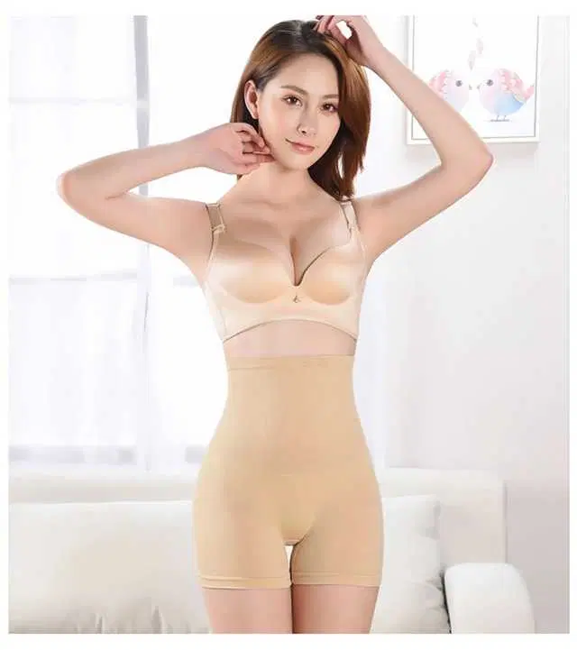 Women’s Cotton Lycra Tummy Control 4-in-1 Blended High Waist Tummy & Thigh Shapewear (S276)