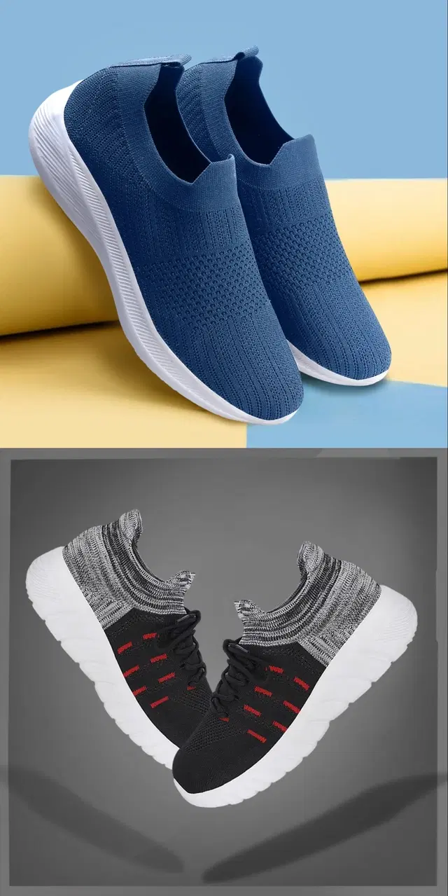 Sports Shoes for Men, Set of 2 (Multicolor, 8)