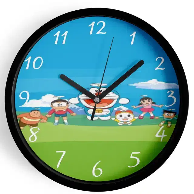 Doraemon Analog Wall Clock, Multicolor, 7 Inches