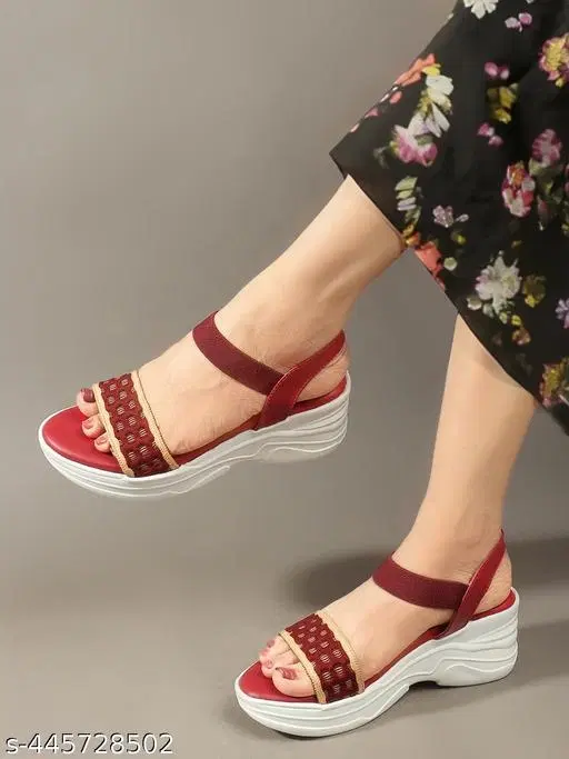 Heels for Women, Maroon (8)