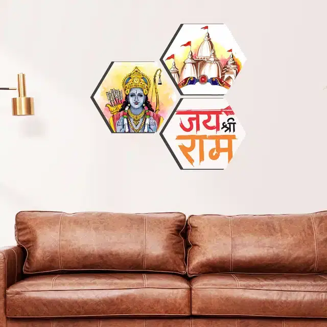 Wooden Wall Paintings, Set of 1, Multicolor, 24x20 Inches