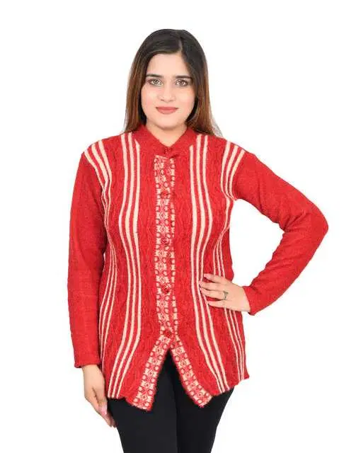 Dreambuy Beautiful Woolen Sweaters For Womens (Red, L) (A-17)