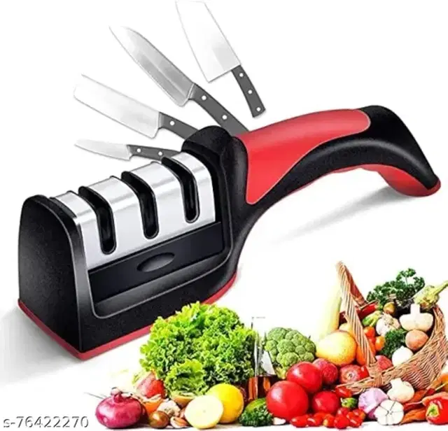 MAGIC PLUS Kitchen Knife Sharpener Tool kit self Sharping Knife Blade Sharpener Knife 2 Slot Handheld Kitchen Knife Sharpener, Pack of 1