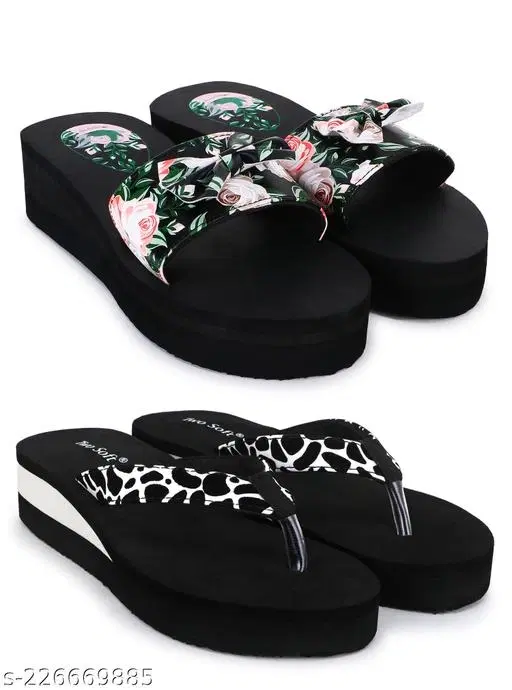 EVA Flip-flops for Women (Black, 4)