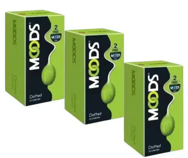 Moods 20 Pcs Dotted Condoms, Set of 3