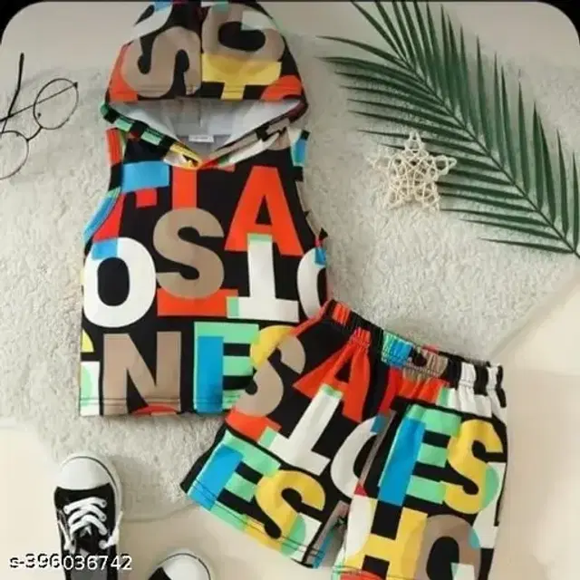 Hosiery Cotton Clothing Set for Boys & Girls (Multicolor, 1-2 Years)