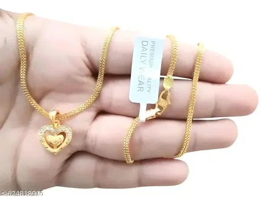 Pendant with Chain for Women (Gold)