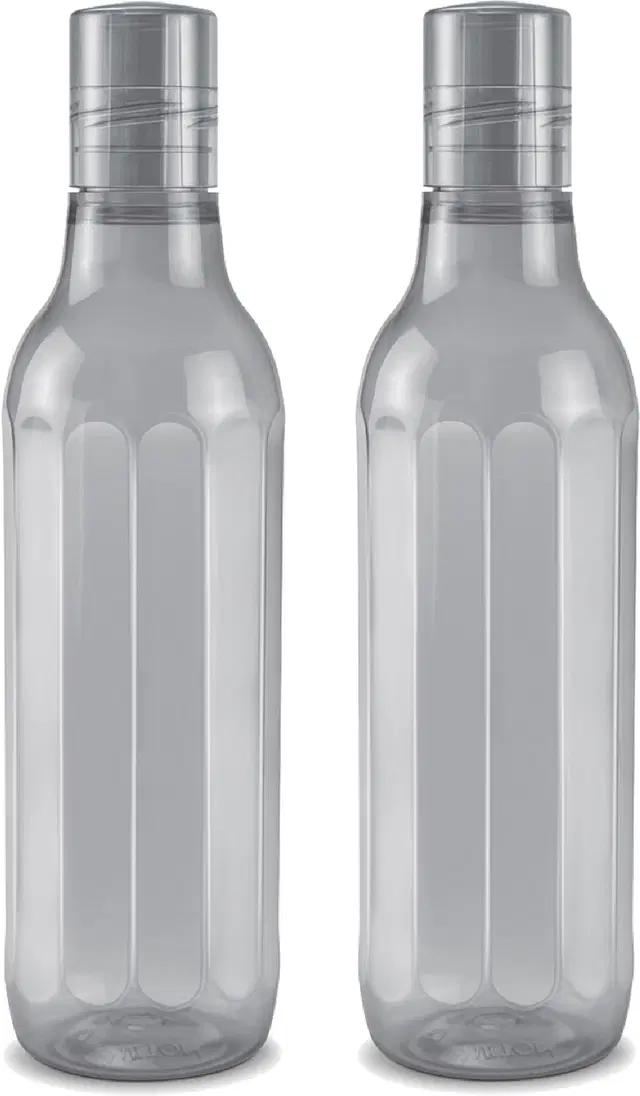 Milton Plastic Water Bottles, Pack of 2, Grey, 1000 ml