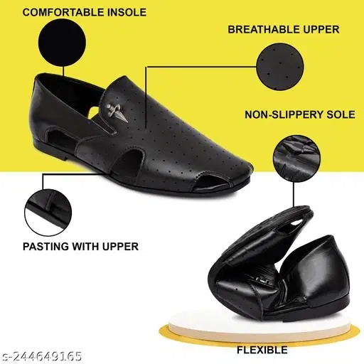 Juttis for Men (Black, 9)