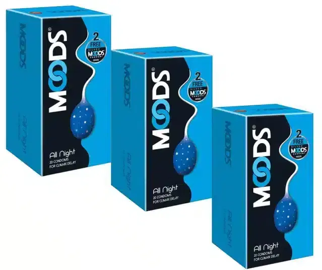 Moods 20 Pcs All Night Condoms, Set of 3