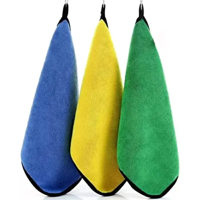 Neekshaa Microfiber Towel, Multicolor, 40x40 cm, Pack of 3
