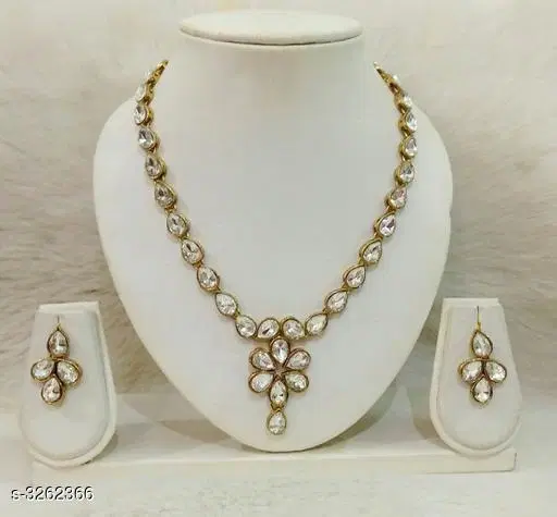 Attractive Alloy Women Jewellery Set, White