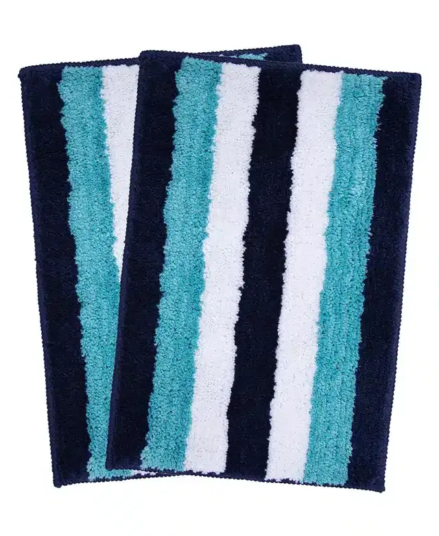 Anti-Skid Bath Mats, Pack of 2, Multicolor, 37x57 cm