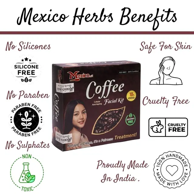 Maxico Herbal Coffee Facial Kit, Pack of 2