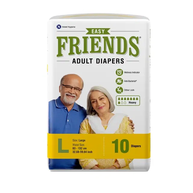 Friends Easy Adult Diaper 10 Count (Large)