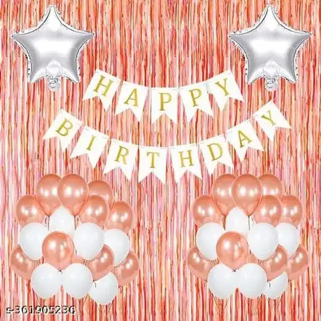 Birthday Party Decoration Kit, Multicolor, Set of 34