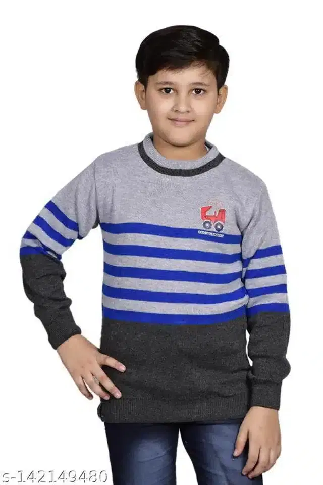 Woolen Sweaters for Boys (Multicolor, 10-11 Years)