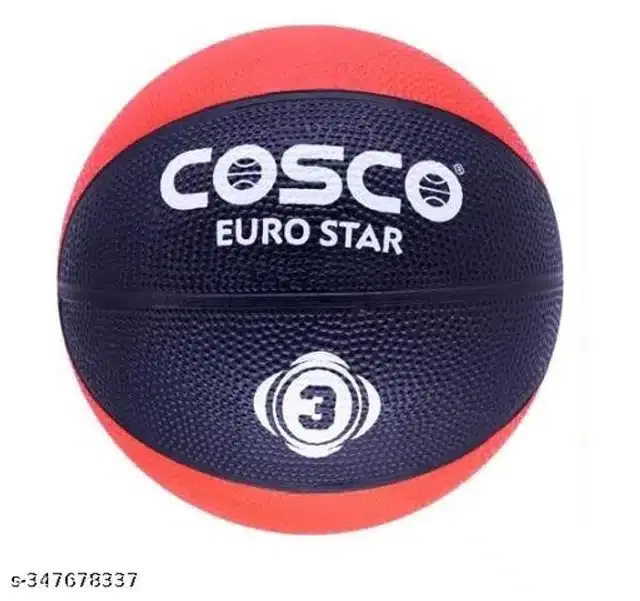 Cosco Rubber Basketball, Size 3, Black & Orange
