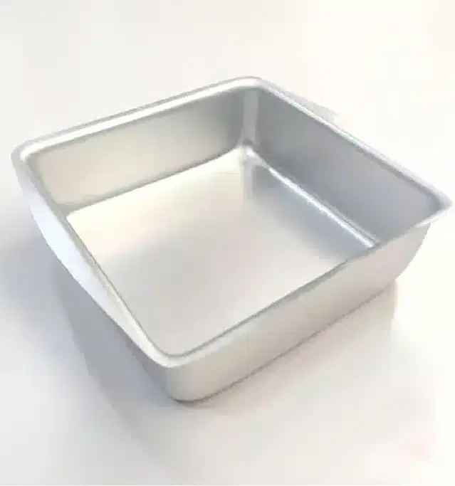 Aluminium Cake Mould Pans, Silver, Set of 3