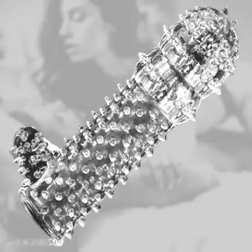Crystal Dotted Reusable Condom for Men, Transparent, Pack of 1