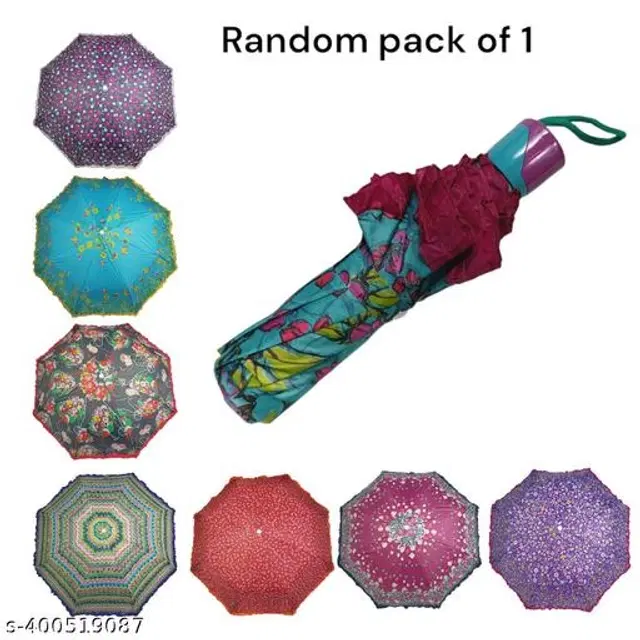 Polyester Foldable Umbrella, Assorted, Pack of 1