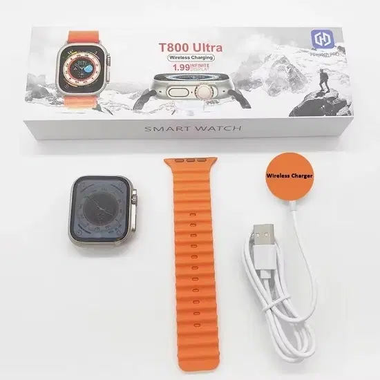 Silicone T800 Ultra Smartwatch, Orange