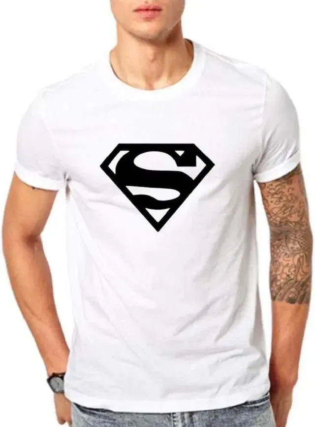 Stylesmith Premium Quality Round Neck Half Sleeves t-shirt for mens (White, M) (S2)