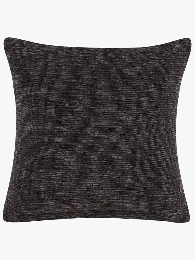 Cotton Cushion Cover, Black, 16x16 inches