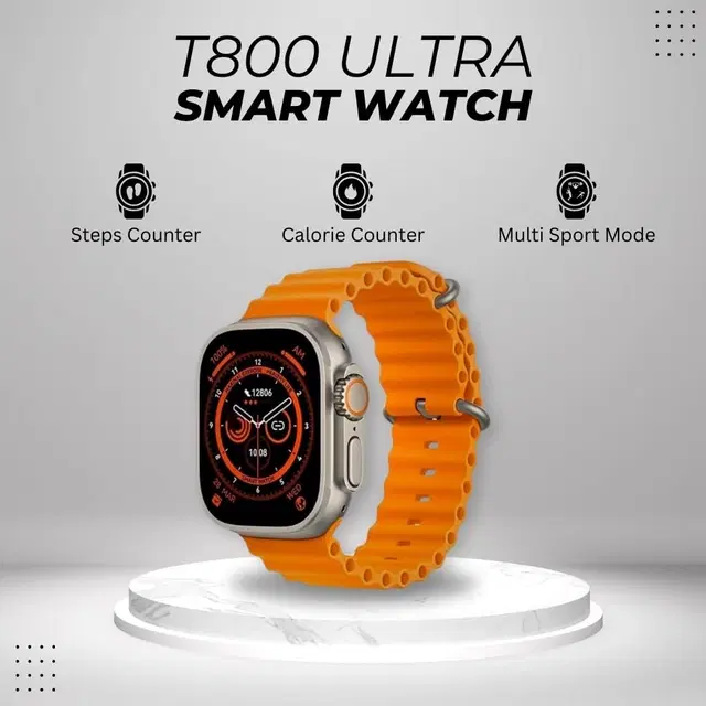Silicone T800 Ultra Smartwatch, Orange