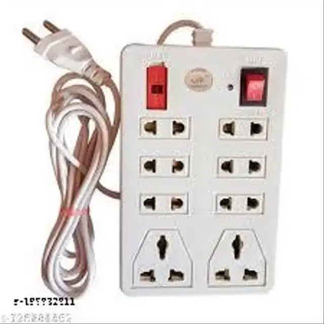 Plastic Universal Surge Protector, White