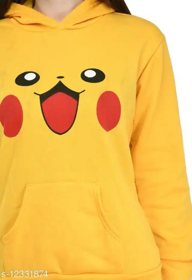 Hoodie for Women (Yellow, M)
