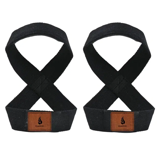 Weight Lifting Straps (Black, Pack of 2)