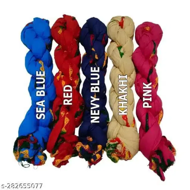 Dupatta for Women, Pack of 5 (Multicolor, 2 m)