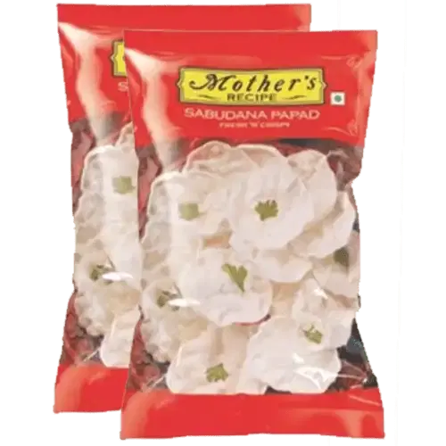 Mother's Recipe Sabudana Papad, 2X75g (Pack of 2)