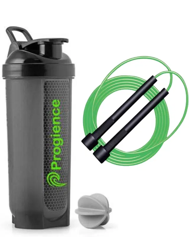Gym Cardio Kit: Speed Jump Rope & 700Ml Shaker Bottle Set